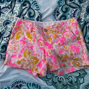 Lilly Pulitzer; orange white and pink; size 2